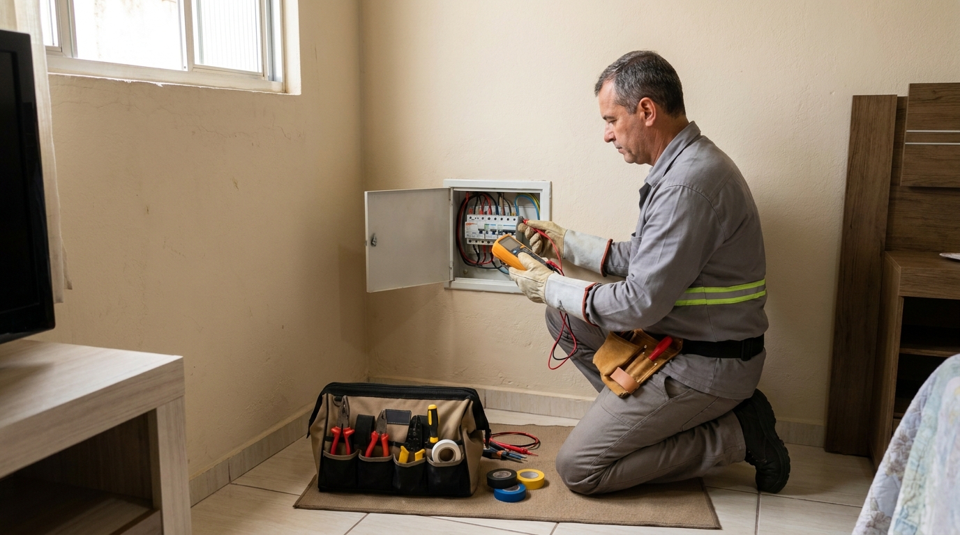 Eletricista trabalhando em Brasília‑DF