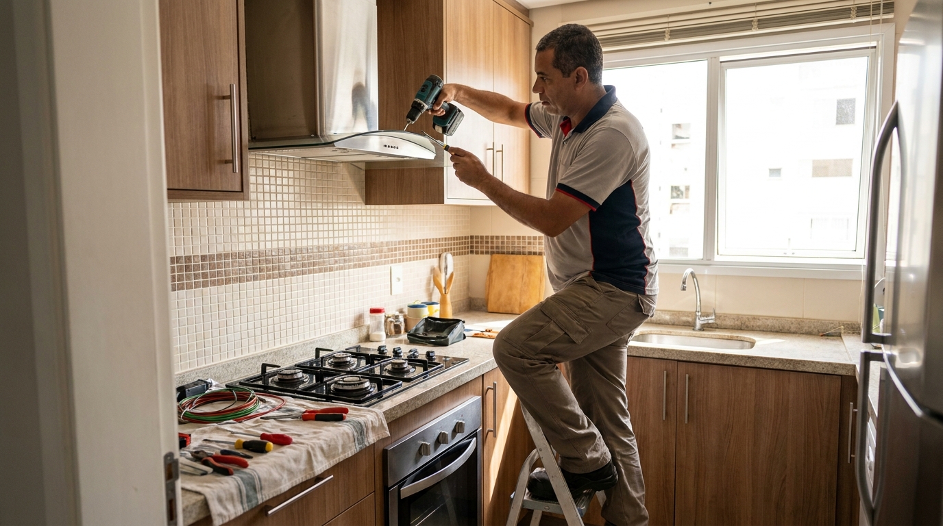 Instalacao de coifa e exaustor profissional em Brasília‑DF