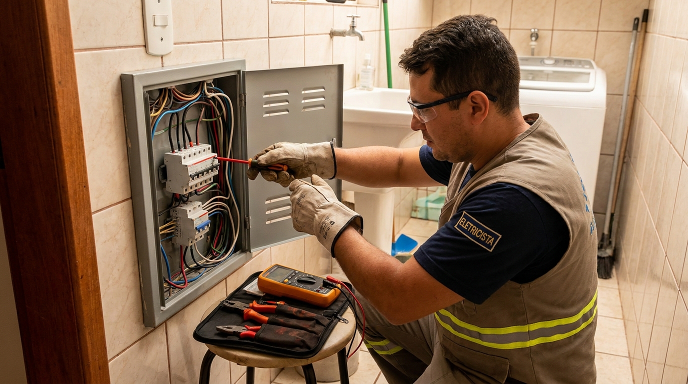 Instalacao de disjuntor residencial em Brasília‑DF