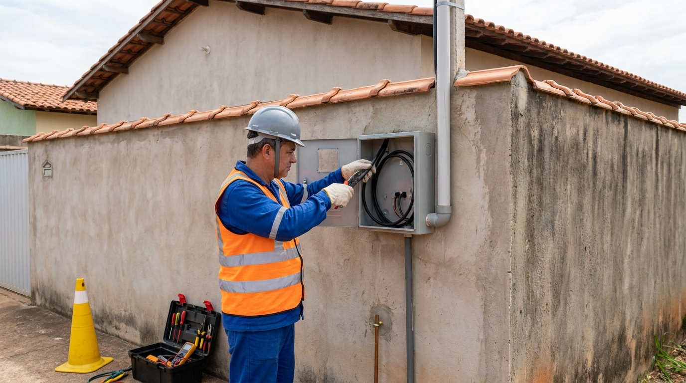 Instalacao de padrao de energia profissional em Brasília‑DF