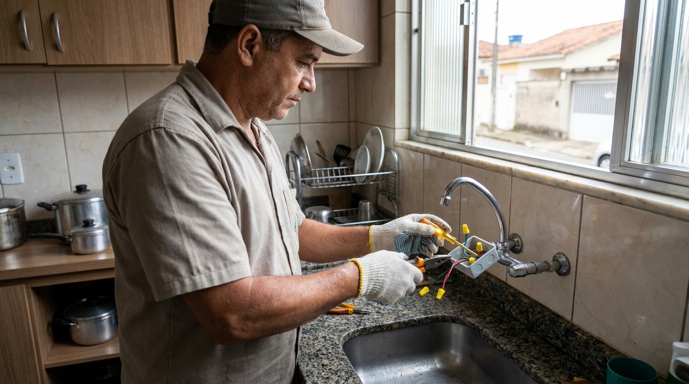 Instalacao de torneira eletrica profissional em Brasília‑DF