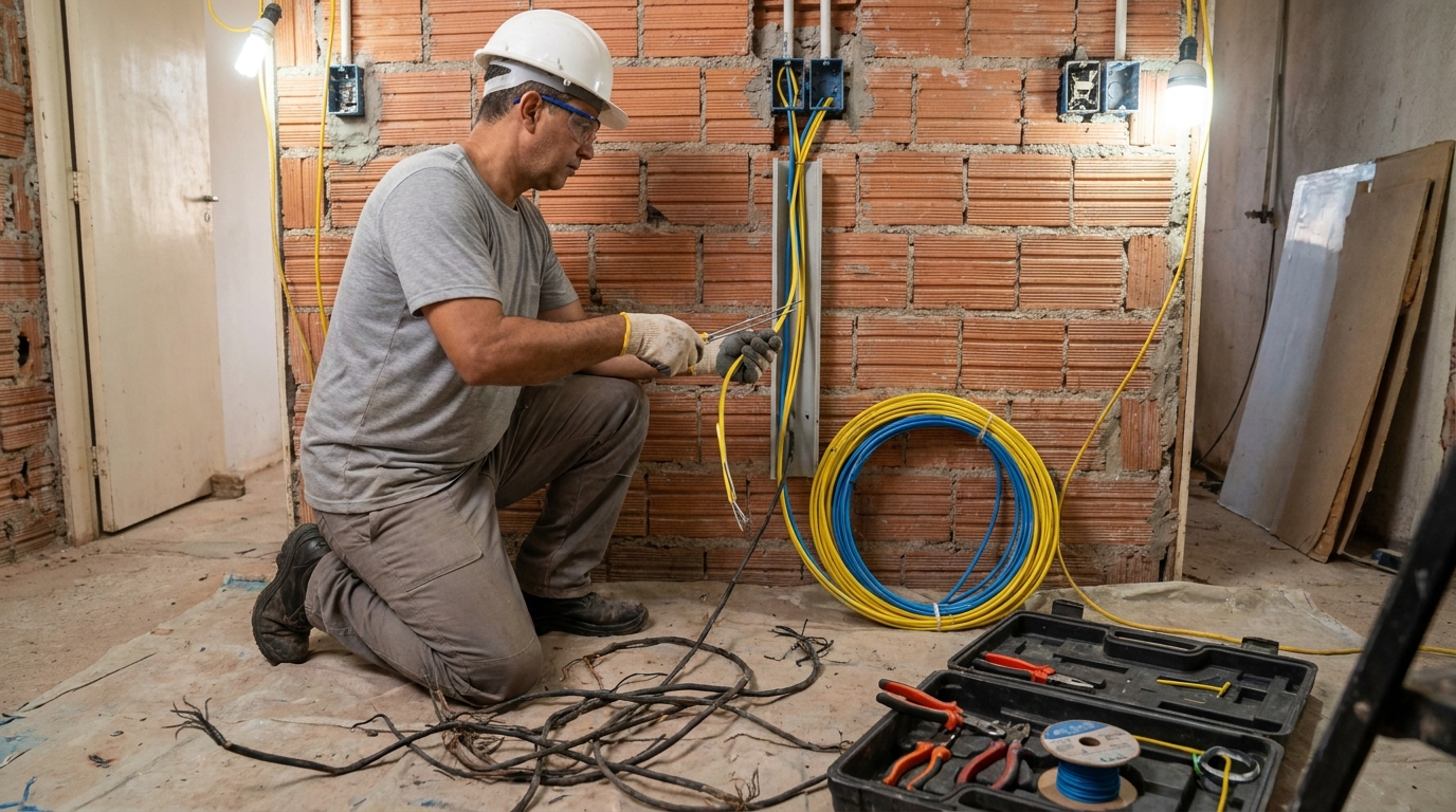 Troca de fiacao eletrica residencial em Brasília‑DF